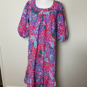 Vintage Carriage Court Muu Muu Pink dress Country Size L